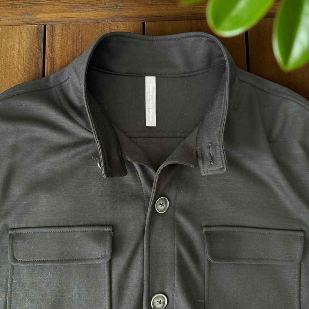 $695 - NWT - Samuelsohn Utility Jacket - Italian Reda 120's Wool - Black - 40 - Picture 13 of 16